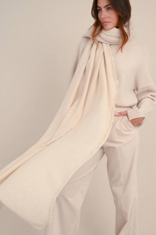 Cashmere Schal in Beige meliert