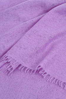 Schal mit Fransenkante aus Cashmere in Lilac