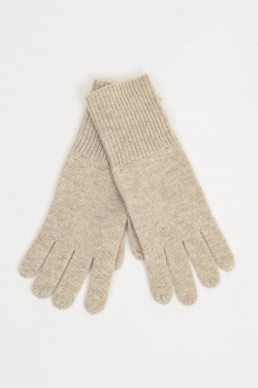 Cashmere Handschuhe in Hellbeige