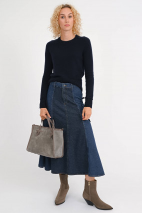 Denim-Glockenrock in Dunkelblau