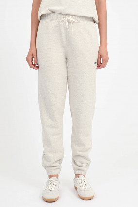 Sweatpants in Hellgrau meliert
