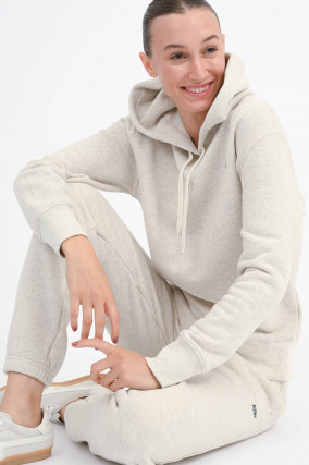 Hoodie mit Kapuze in Hellgrau