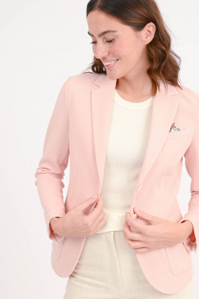 Taillierter Blazer mit Struktur in Blush