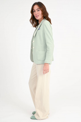 Taillierter Blazer mit Struktur in Leaf