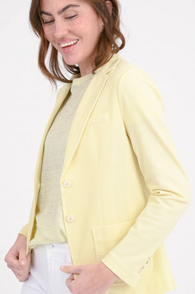 Taillierter Blazer mit Struktur in Light Lemon