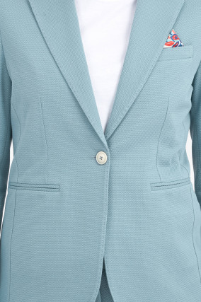 Taillierter Blazer mit Struktur in Ocean Blue