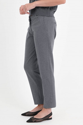 Schmale Hose aus Baumwoll-Mix in Light Gray