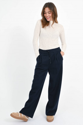 Wollhose LANA mit elastischem Bund in Dark Blue