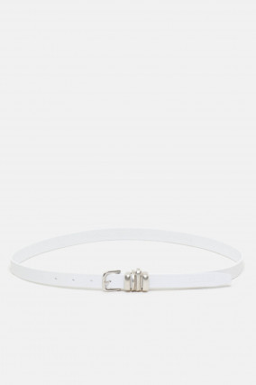 Gürtel mit Zierdetail in Weiß/Silber