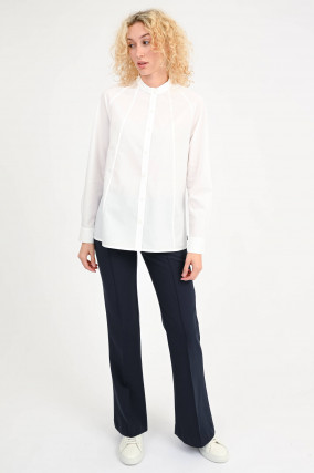 Bluse LINA mit Detailnähte in in Weiß