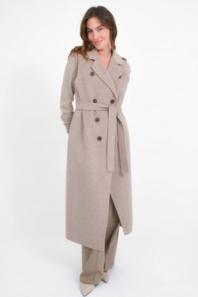 Woll-Cashmere-Weste in Cappuccino