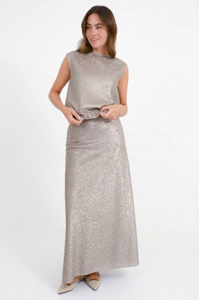 Rock mit Allover Pailletten in Chantilly