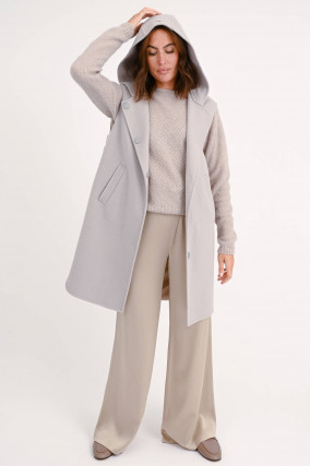 Hybrid-Woll-Gilet in Beige-Gold