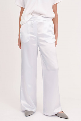 Hose mit weitem Bein in Perlmuttoptik