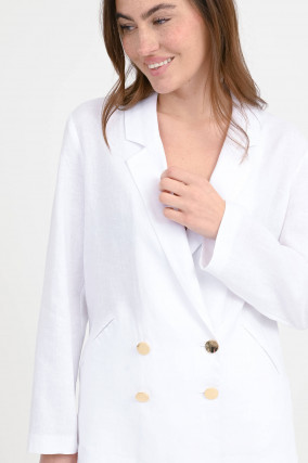 Leinenblazer VIKTONIA in Weiß