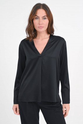 Seidenbluse KIHARA in Schwarz