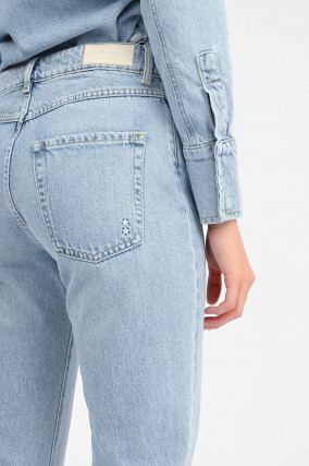 Wide-Leg Jeans SKYE in Hellblau