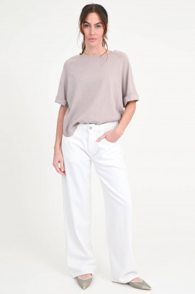 Weite Jeans BEA in Off White