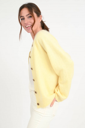 Cardigan MELBA in Buttergelb