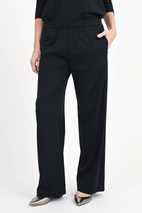 Hose aus Viskose-Mix in Schwarz