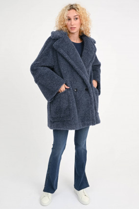 Teddyjacke TEDGIRL in Blaugrau