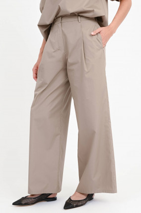 Wide-Leg Hose NORA in Taubengrau