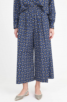 Culotte VIRGIN in Blau/Beige gemustert