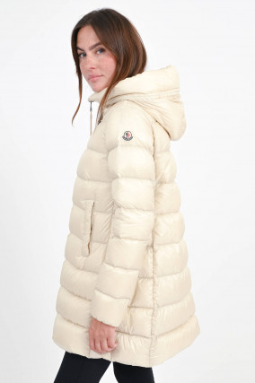 Kurzmantel SUYENNE mit Kapuze in Hellbeige