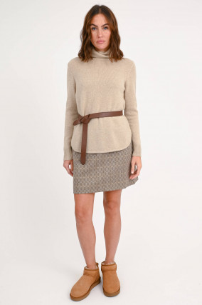 Minirock DAISY in Beige gemustert