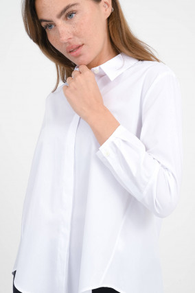 Bluse NORA in A-Form in Weiß