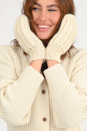 Fäustlinge GUSTAV aus Bio-Wolle in Creme