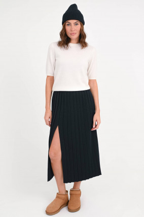 Midi-Plisseerock FRANZ in Midnight