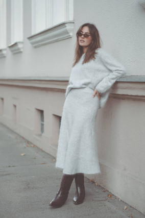 Brushed Cashmere Rock in Hellgrau