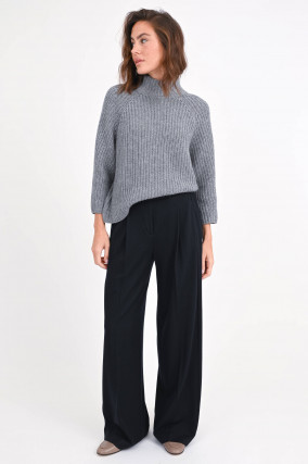 Hose aus reiner Wolle in Navy