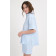 Kurzarm Leinenbluse ZOE in Hellblau