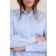 Oversize Bluse GIOIA in Weiß/Blau
