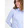 Slim Fit Bluse MAGGE in Mittelblau/Weiß