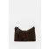 Kroko-Velourleder-Pouch NORA in Espresso