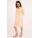 Kleid mit Blumen-Print in Gelb/Pink/Weiß