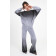 Velvet Sweatshirt MARYLAND in Grau/Blau