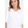 T-Shirt DAHLIA mit V-Neck in Weiß