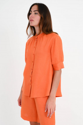 Leinenbluse AIDA in Orange