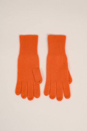 Cashmere Handschuhe in Orange