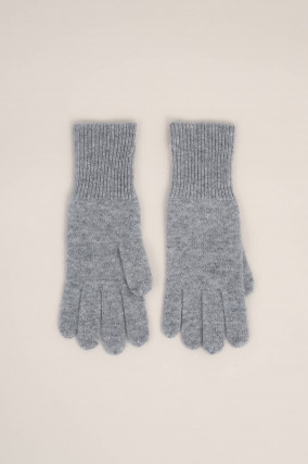 Cashmere Handschuhe in Grau meliert