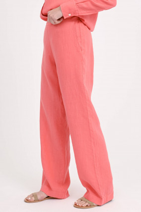 Leinenhose SARY in Coral