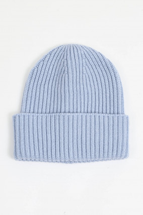 Midi-Mütze BARI aus Cashmere in Hellblau