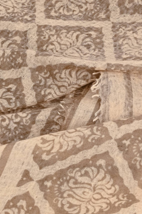 Cashmere-Schal ORNAMENT in Beige/Natur