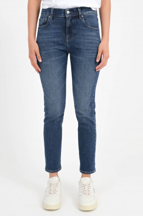 Slim Fit Jeans EX BOYFRIEND in Mittelblau