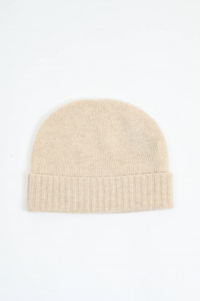 Cashmere-Mütze in Beige