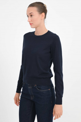 Feinstrick Cashmere Pullover in Navy